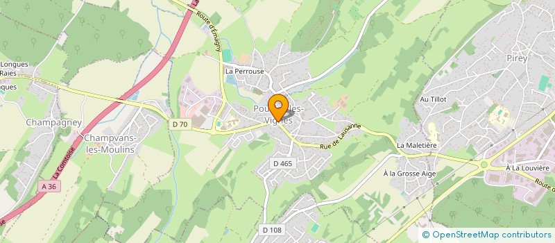 localisation de l'entreprise SCI DU FAUBOURG  POUILLEY-LES-VIGNES