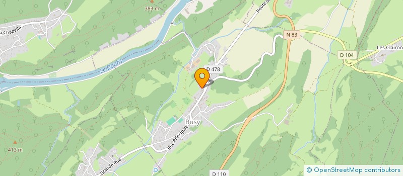 localisation de l'entreprise SCI DU FAUBOURG  BUSY