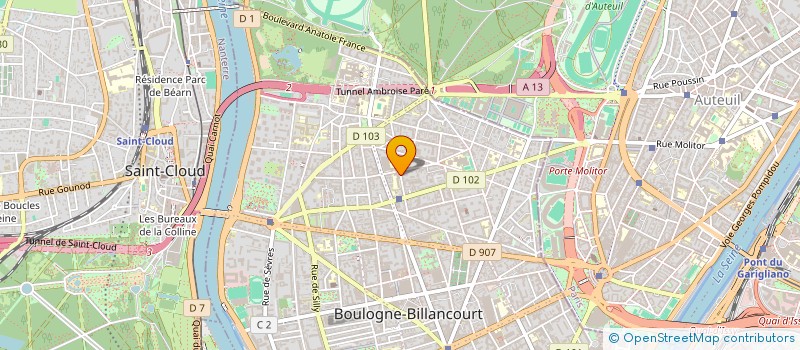 localisation de l'entreprise SCI DU FAUBOURG à BOULOGNE-BILLANCOURT