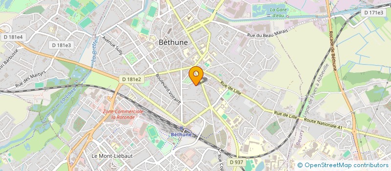 localisation de l'entreprise SCI DU FAUBOURG  BETHUNE