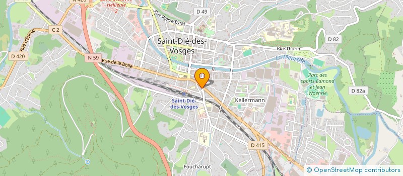 localisation de l'entreprise SCI DU FAUBOURG D'ALSACE à SAINT-DIE-DES-VOSGES