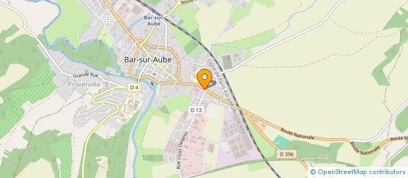 localisation de l'entreprise SCI DU FAUBOURG DE BELFORT  BAR-SUR-AUBE