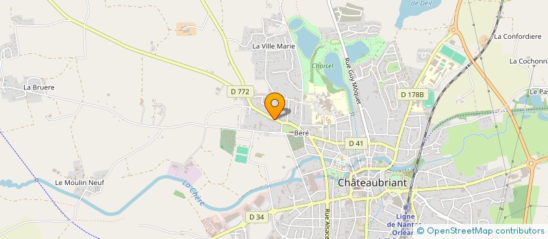 localisation de l'entreprise SCI DU FAUBOURG DE BERE  CHATEAUBRIANT