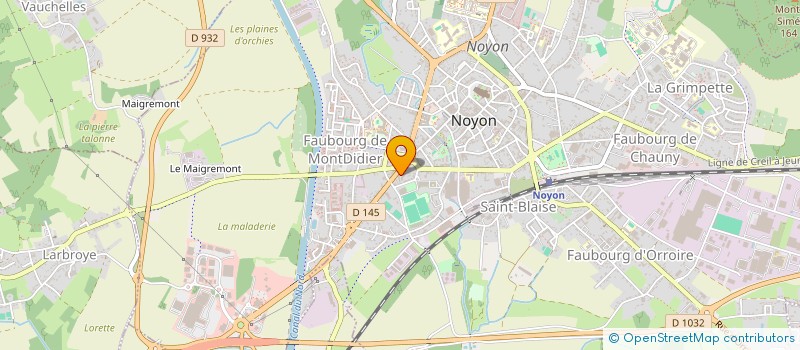 localisation de l'entreprise SCI DU FAUBOURG DE PARIS  NOYON