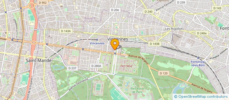 localisation de l'entreprise SCI DU FAUBOURG ST DENIS 101 à VINCENNES