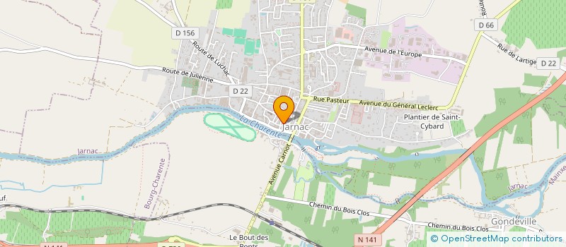 localisation de l'entreprise SCI DU FAUBOURG ST PIERRE à JARNAC