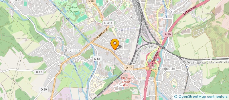 localisation de l'entreprise SCI DU FG 54 à BELFORT