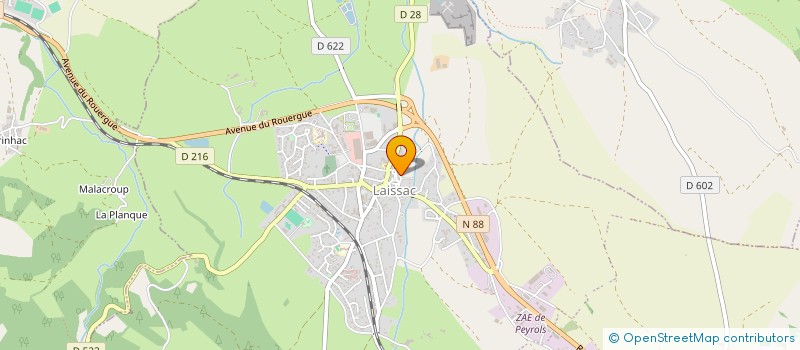 localisation de l'entreprise SCI DU FOIRAIL  LAISSAC-SEVERAC L'EGLISE