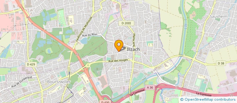 localisation de l'entreprise SCI DU FOSSE  ILLZACH