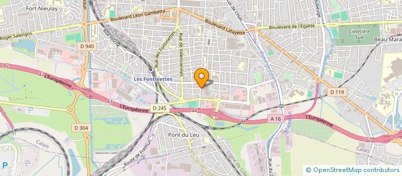 localisation de l'entreprise SCI DU FOUR A CHAUX  CALAIS