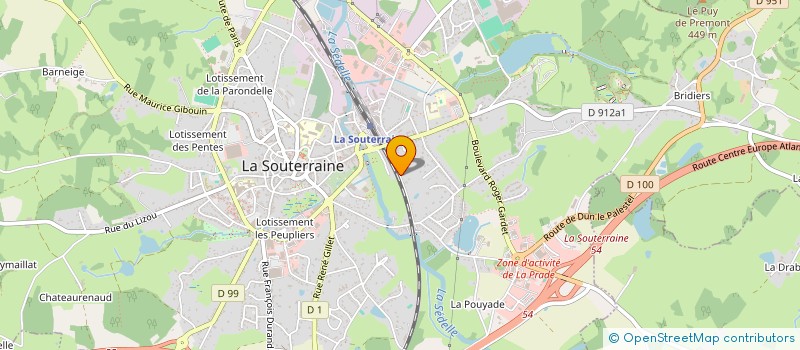 localisation de l'entreprise SCI DU FOUR A CHAUX  LA SOUTERRAINE