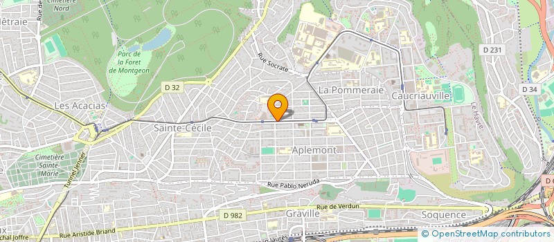 localisation de l'entreprise SCI DU FOUR A CHAUX  LE HAVRE