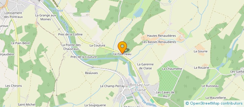 localisation de l'entreprise SCI DU FOURNEAU à BOSSAY-SUR-CLAISE