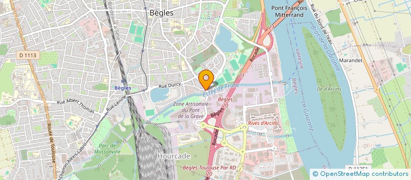 localisation de l'entreprise SCI DU FRANC à BEGLES