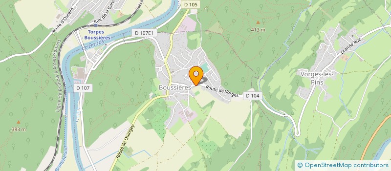 localisation de l'entreprise SCI DU FRENE  BOUSSIERES