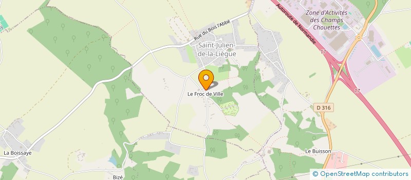 localisation de l'entreprise SCI DU FROC DE VILLE  SAINT-JULIEN-DE-LA-LIEGUE