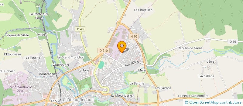localisation de l'entreprise SCI DU FRUIT à CHATEAU-RENAULT