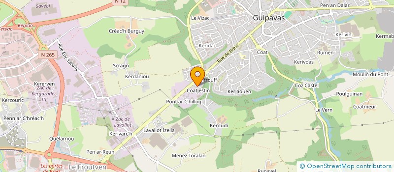 localisation de l'entreprise SCI DU FUTUR  GUIPAVAS