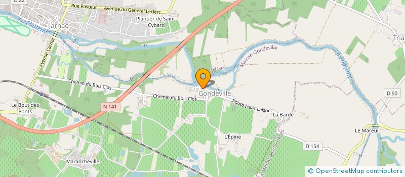 localisation de l'entreprise SCI DU GABARIER  MAINXE-GONDEVILLE