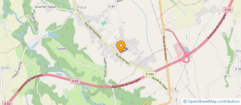 localisation de l'entreprise SCI DU GABAS  THEZE