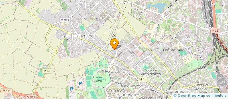 localisation de l'entreprise SCI DU GARAGE  OBERHAUSBERGEN