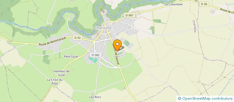 localisation de l'entreprise SCI DU GARAGE DE LA BOUBLE  CHANTELLE