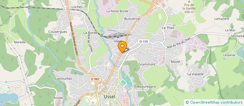localisation de l'entreprise SCI DU GARAGE DE LA GARE à USSEL