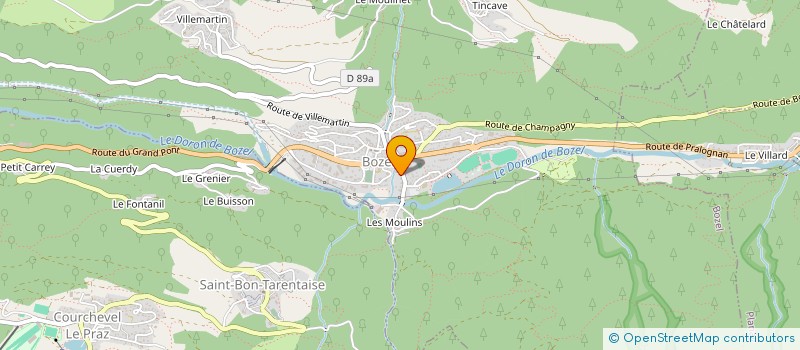 localisation de l'entreprise SCI DU GARAGE DE LA PLAGNE  BOZEL