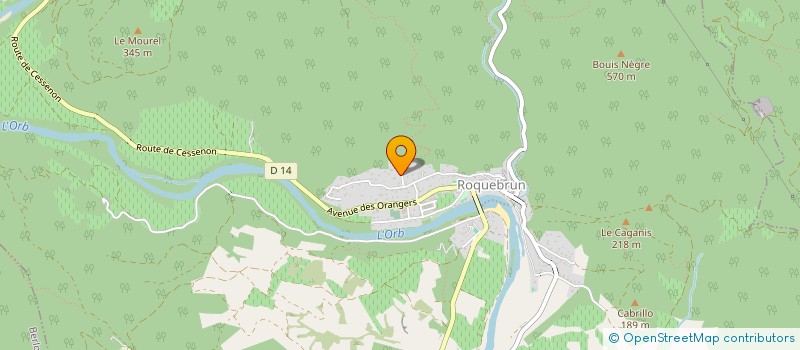 localisation de l'entreprise SCI DU GARRIGAS  ROQUEBRUN