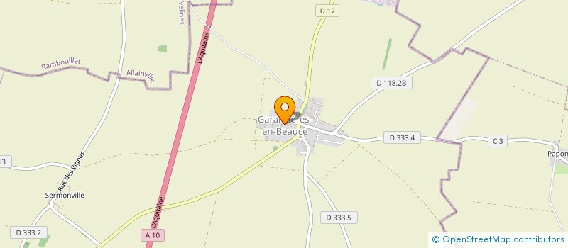 localisation de l'entreprise SCI DU GAULT PARIS à GARANCIERES-EN-BEAUCE