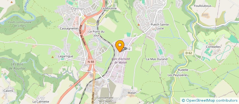 localisation de l'entreprise SCI DU GAZET  OLEMPS