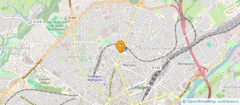 localisation de l'entreprise SCI DU GENERAL à LIMOGES