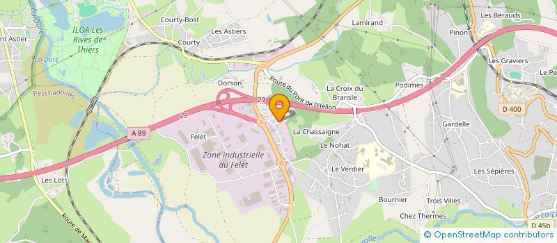 localisation de l'entreprise SCI DU GENET  THIERS