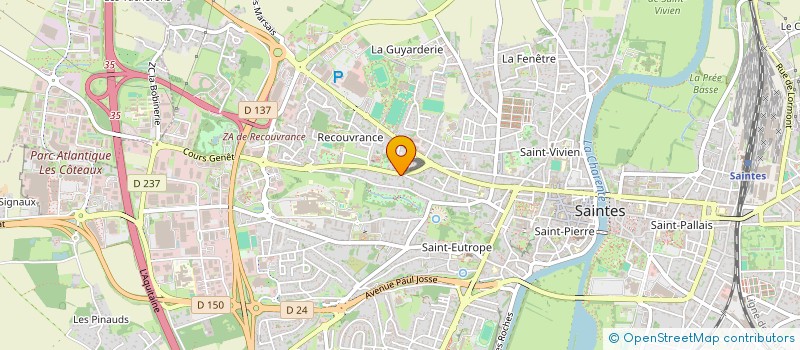 localisation de l'entreprise SCI DU GENET  SAINTES