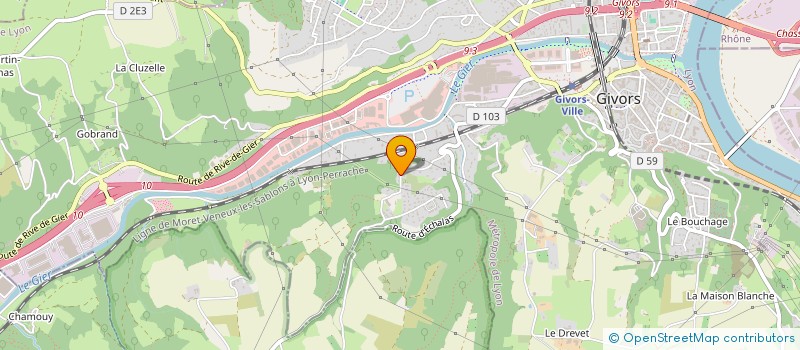 localisation de l'entreprise SCI DU GIER  GIVORS