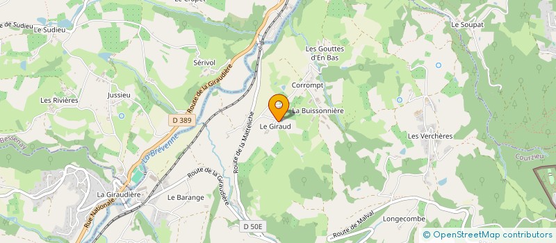 localisation de l'entreprise SCI DU GIRAUD  COURZIEU