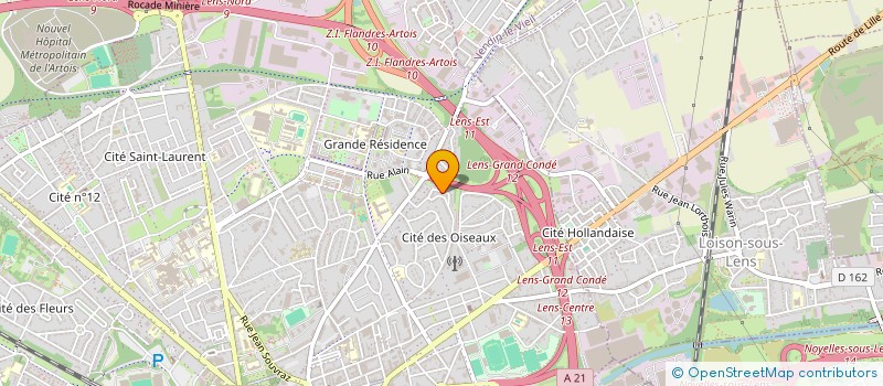 localisation de l'entreprise SCI DU GIRAUDOUX  LENS