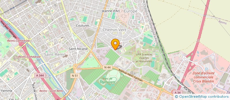 localisation de l'entreprise SCI DU GOLF  REIMS