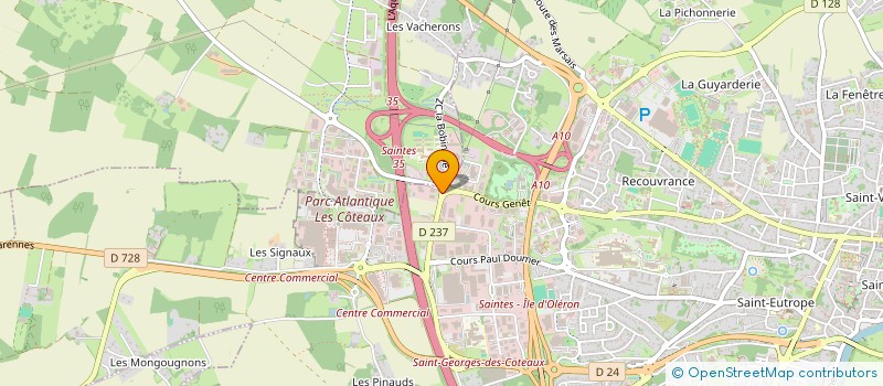 localisation de l'entreprise SCI DU GOLF  SAINTES