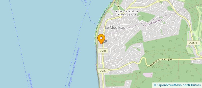 localisation de l'entreprise SCI DU GOLF DE POLIGNY à LA TESTE-DE-BUCH