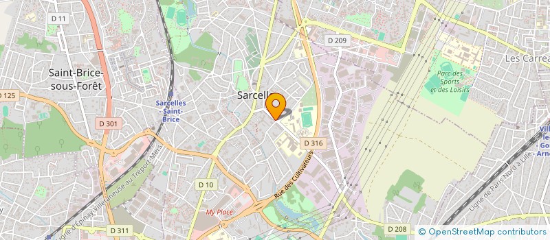 localisation de l'entreprise SCI DU GOLFE à SARCELLES