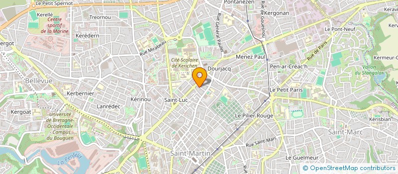 localisation de l'entreprise SCI DU GOUELAN à BREST