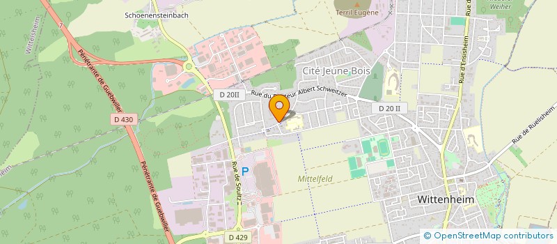 localisation de l'entreprise SCI DU GRAND BLEU  WITTENHEIM