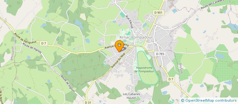 localisation de l'entreprise SCI DU GRAND CHENE  ARNAC-POMPADOUR