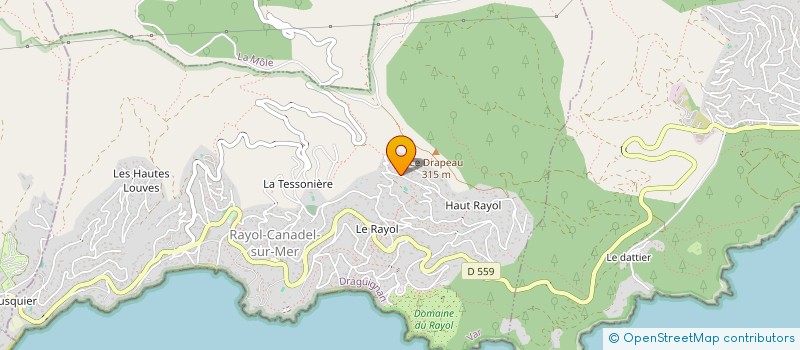 localisation de l'entreprise SCI DU GRAND JAS à RAYOL-CANADEL-SUR-MER
