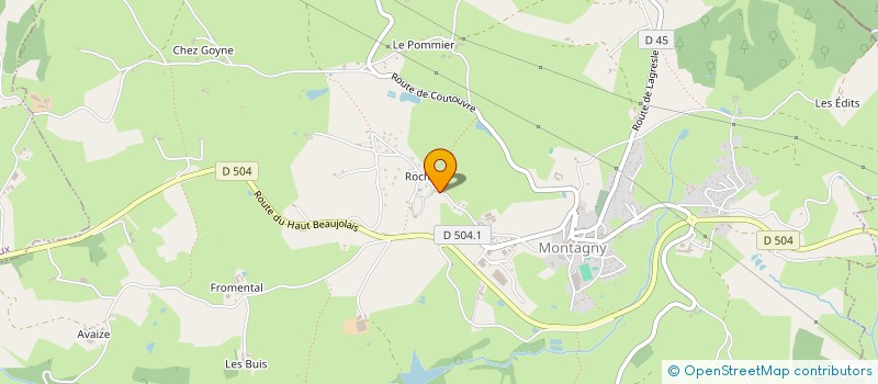 localisation de l'entreprise SCI DU GRAND LOGIS  MONTAGNY