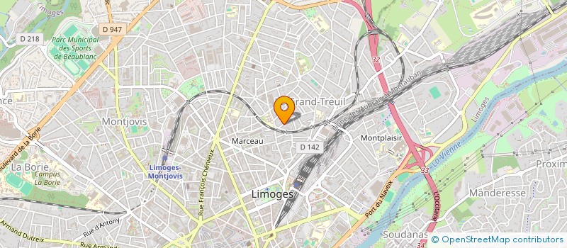 localisation de l'entreprise SCI DU GRAND MONT à LIMOGES