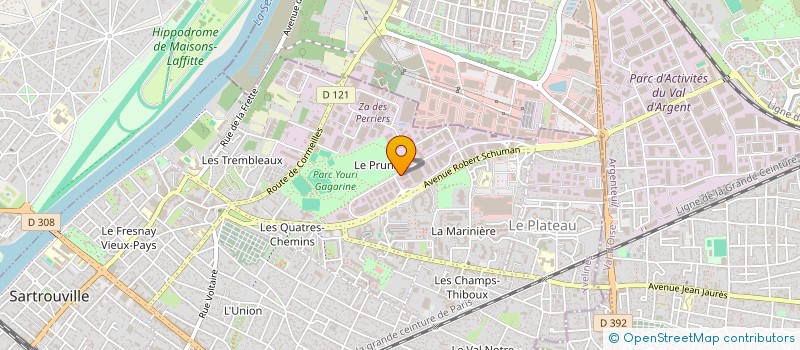 localisation de l'entreprise SCI DU GRAND PRUNAY  SARTROUVILLE