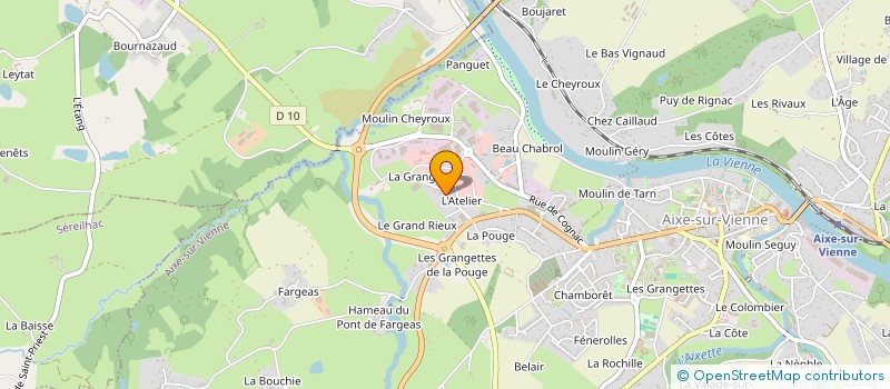 localisation de l'entreprise SCI DU GRAND RIEUX à AIXE-SUR-VIENNE