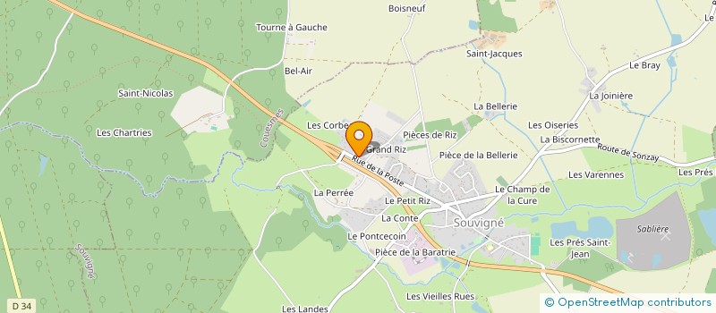 localisation de l'entreprise SCI DU GRAND RIZ à SOUVIGNE